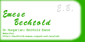 emese bechtold business card